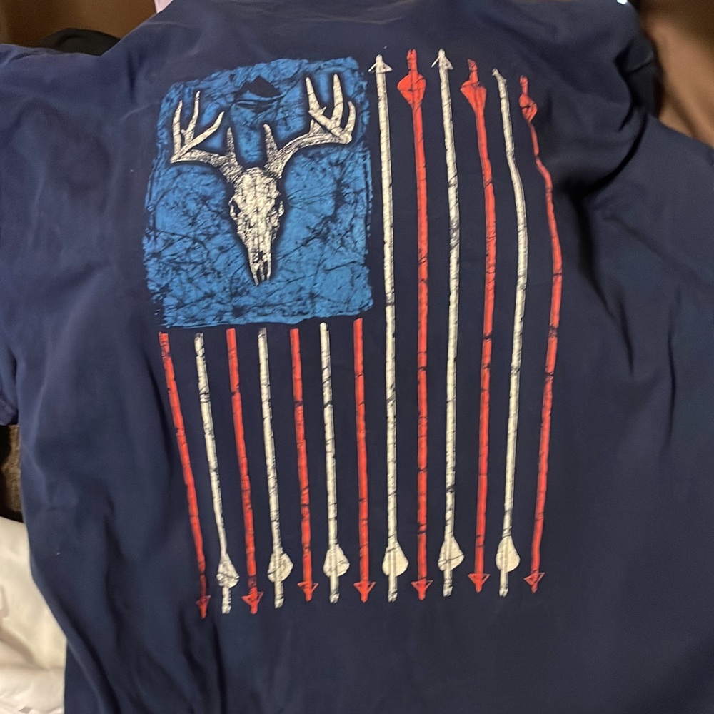 X-Large ocean and coast navy blue shirt